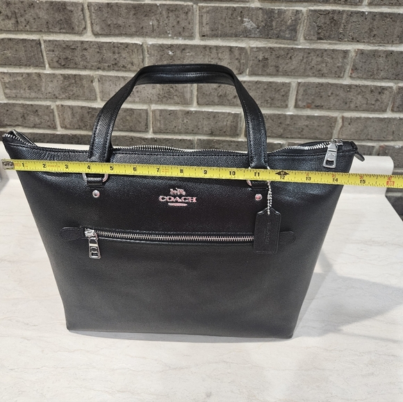 Coach Black and Silver Leather Tote Bag - Picture 5 of 8